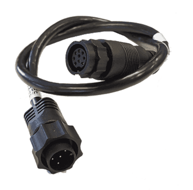Lowrance Kabel aus Geber 9 Pin Schwarz auf Adapter 7 Pin Blau