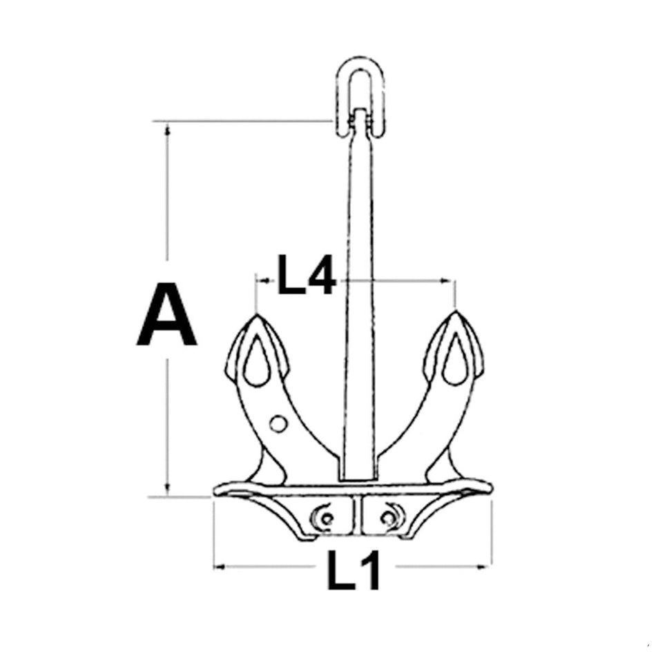 Ancora Hall Zincata 2,7 Kg