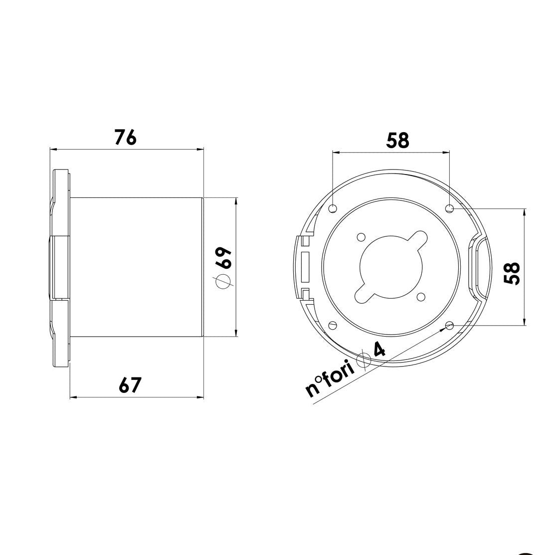 Trem Contenitore per staccabatteria in ABS bianco