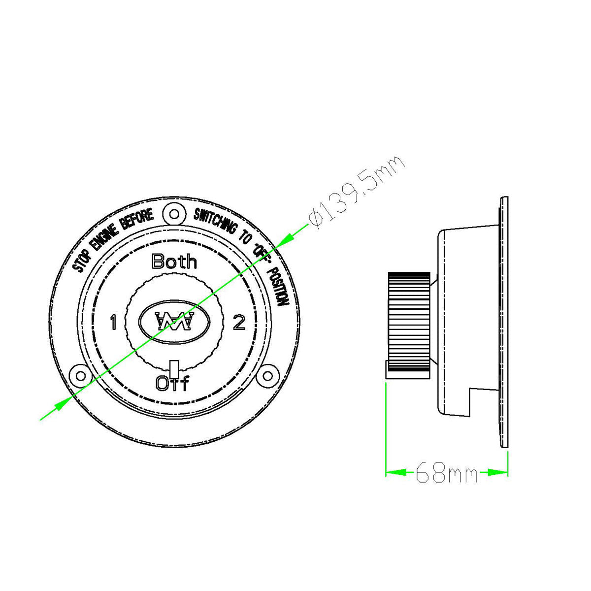 Trem Interruttore-deviatore batterie