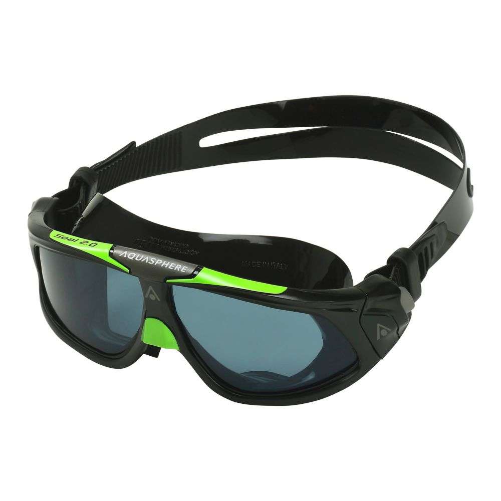 Occhialini da nuoto Aquasphere Seal 2.0 Nero/Verde con lente fumé - immagine 2