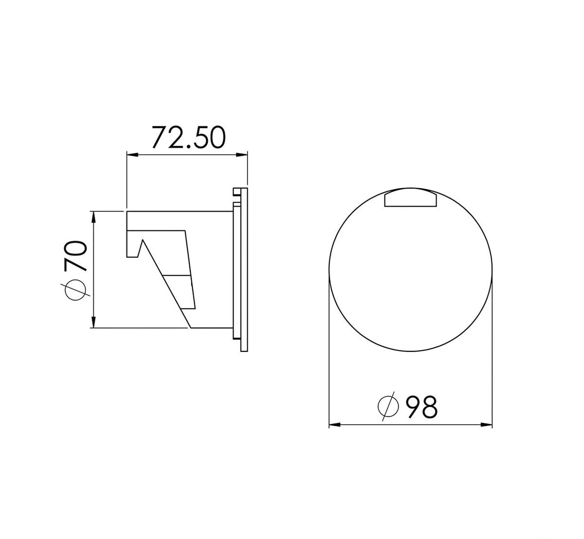 Box doccia con doccia a pulsante in plastica Trem - dettaglio