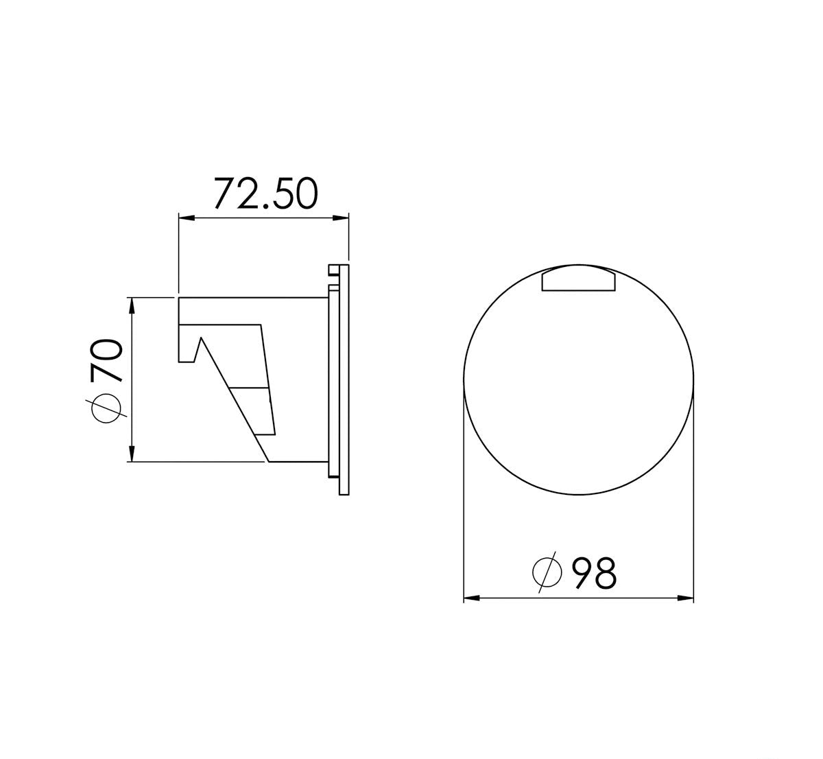 Box doccia con doccia a pulsante in plastica Trem - dettaglio
