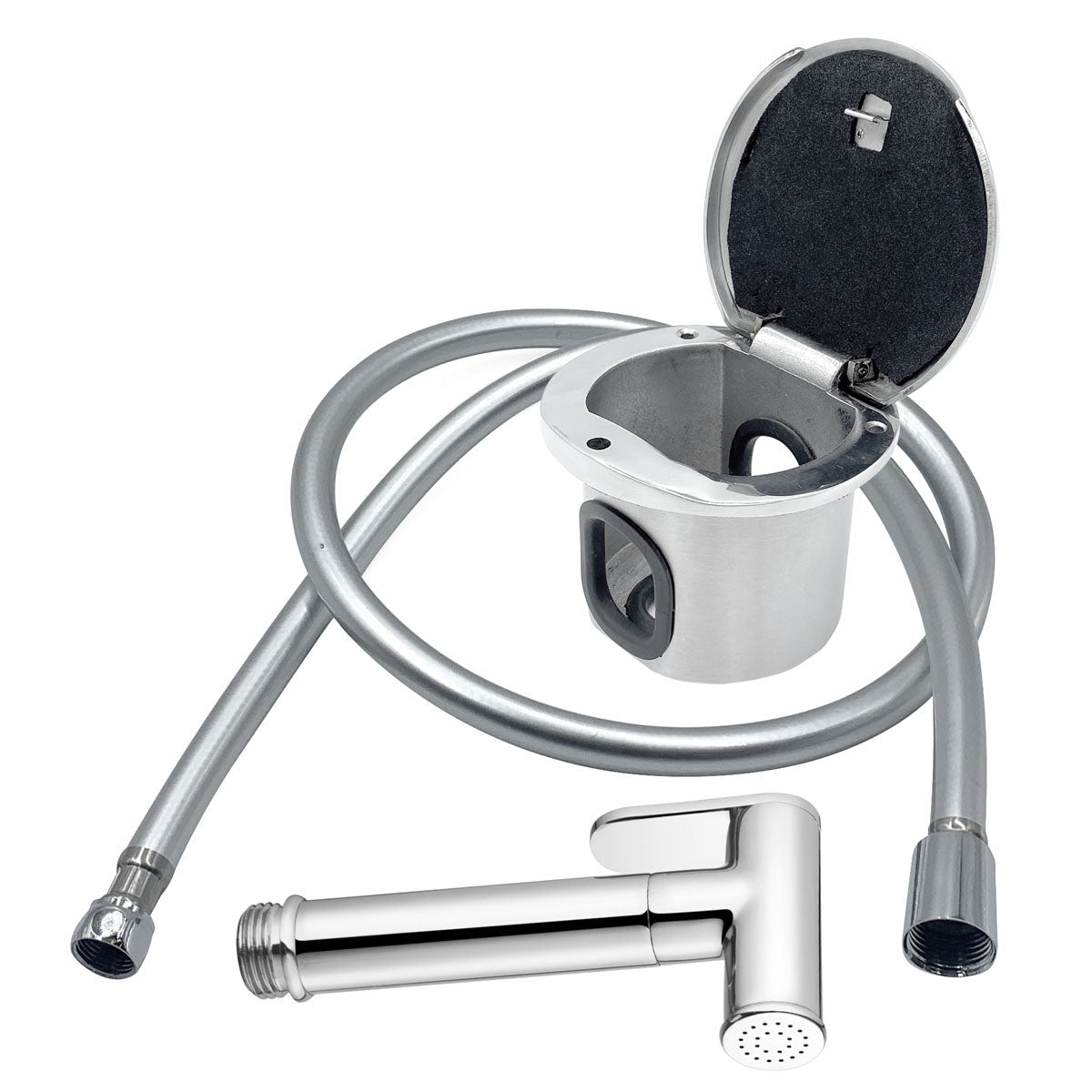 Box doccia con doccia a levetta ottone cromato Trem N0132258