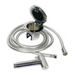 Box doccia con doccia a levetta ottone cromato Trem