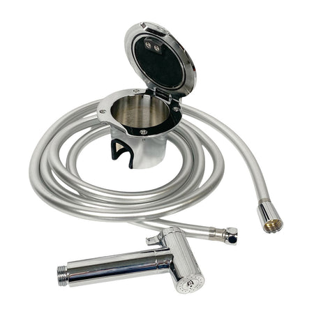 Box doccia con doccia a levetta ottone cromato Trem