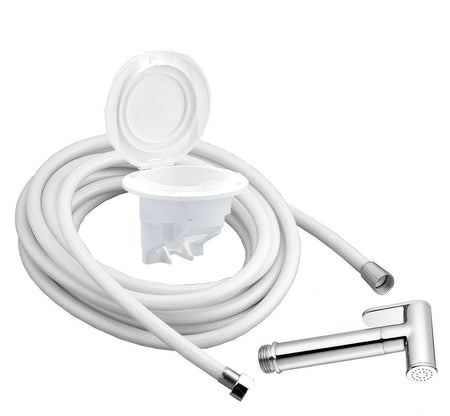 Box doccia con doccia a levetta ottone cromato compatto Trem