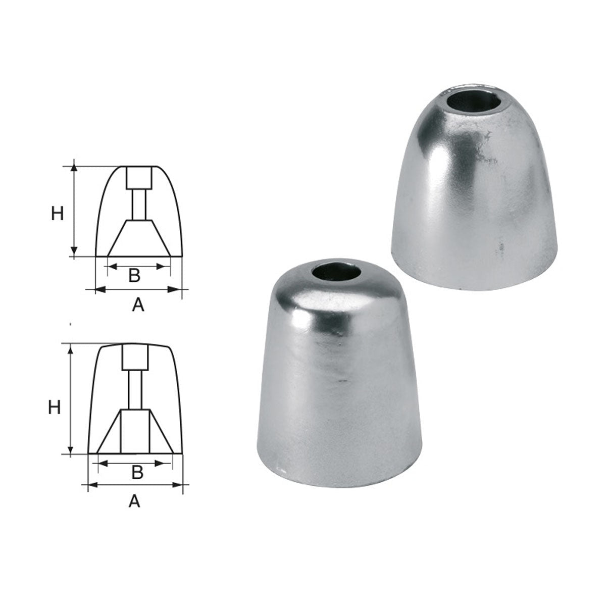 Anodi Riva ricambio anodo RI006 RI010 - Polipodio FONP