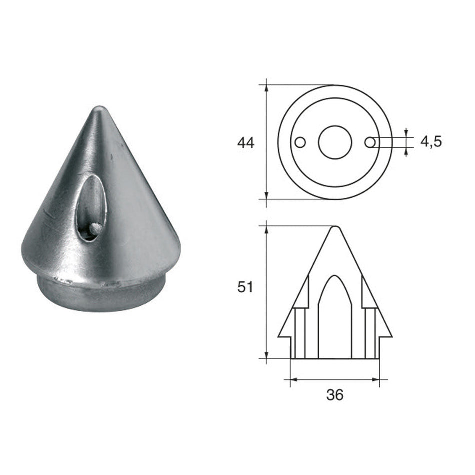Anodo Max-Prop 2 pale F-MAX-9 - Polipodio FONP