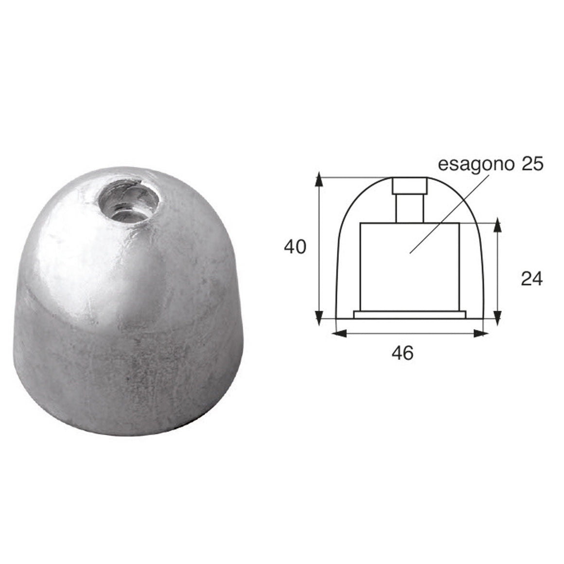 Anodo Side Power OG034B - Polipodio FONP