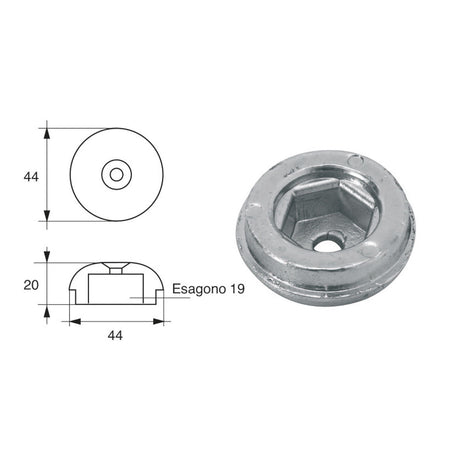 Anodo Sleipner SP55/75/95 - Polipodio FONP