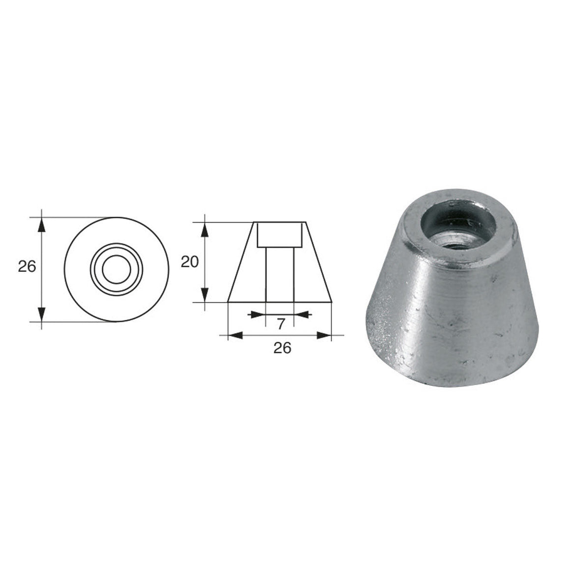 Anodo Sleipner SP30/40 - Polipodio FONP