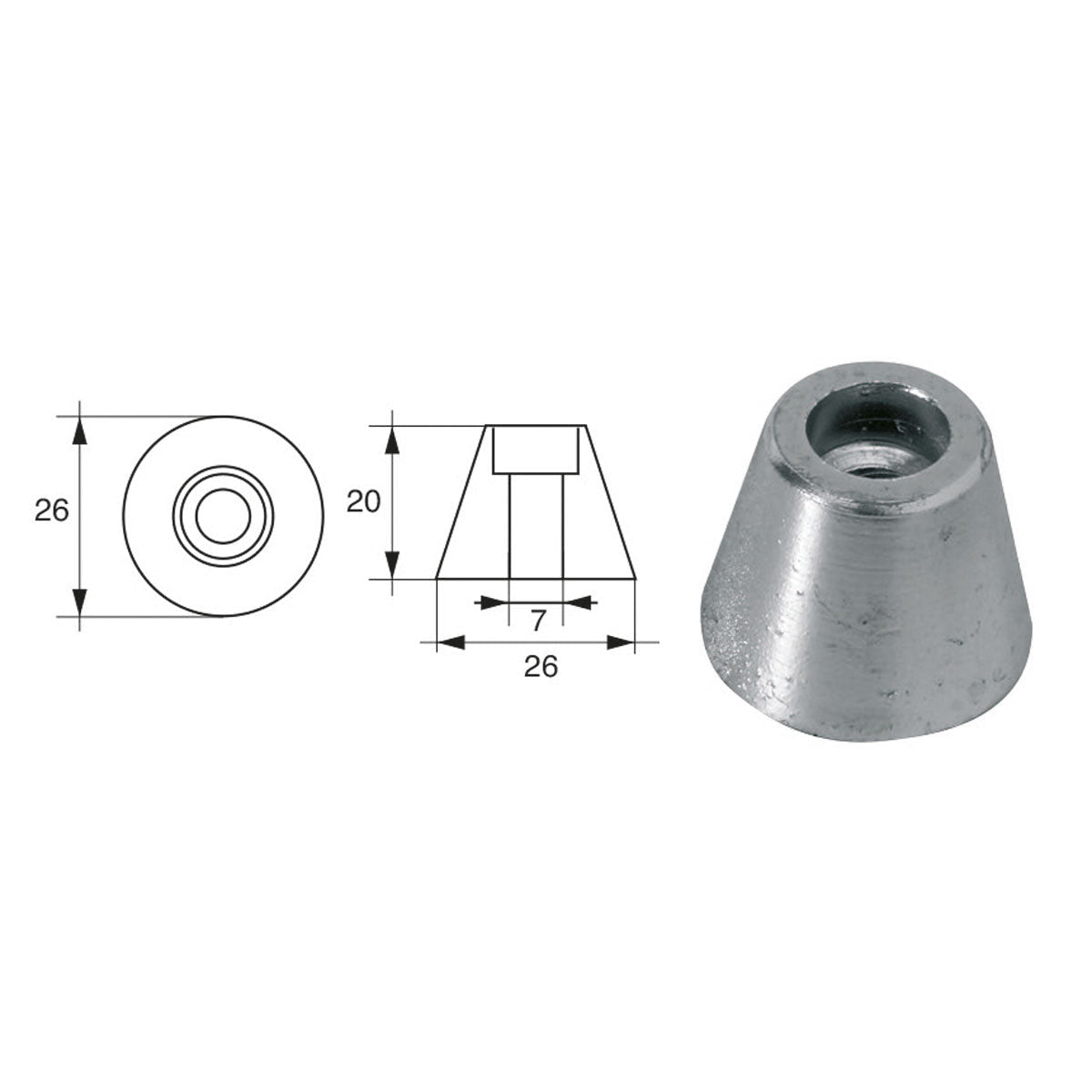 Anodo Sleipner SP30/40 - Polipodio FONP