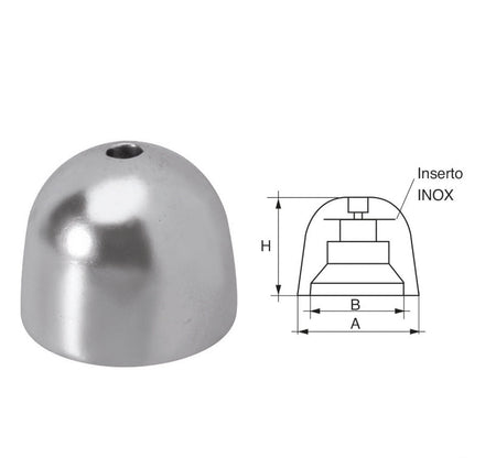 Anodi Vetus coniche innesto inox - Polipodio FONP