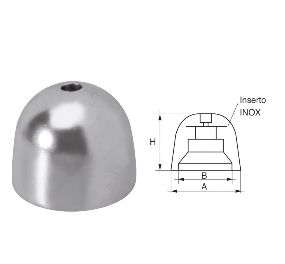 Anodi Vetus coniche innesto inox - Polipodio FONP