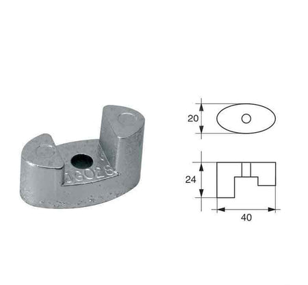 Anodo Vetus placchetta KM3 F-BC-3 - Polipodio FONP