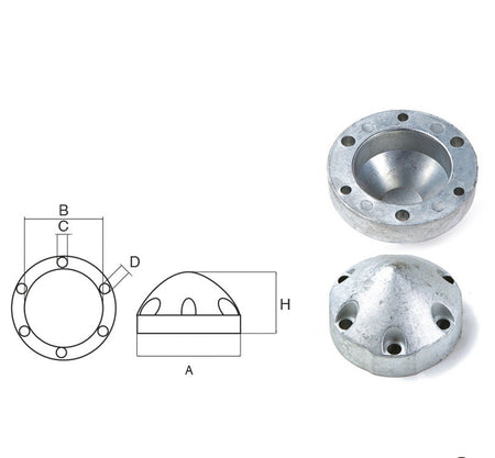Anodo Max-prop 3 pale OG010/6F - Polipodio FONP