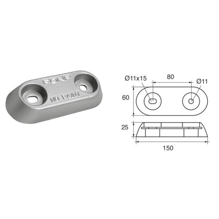 Anodo timoni e flaps FX-2V - Polipodio FONP