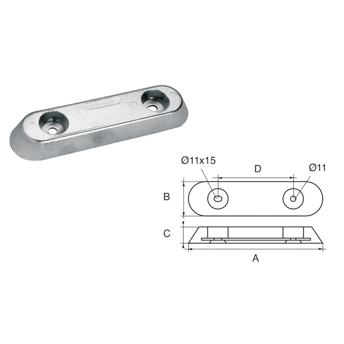 Anodo timoni e flaps FX-3V - Polipodio FONP
