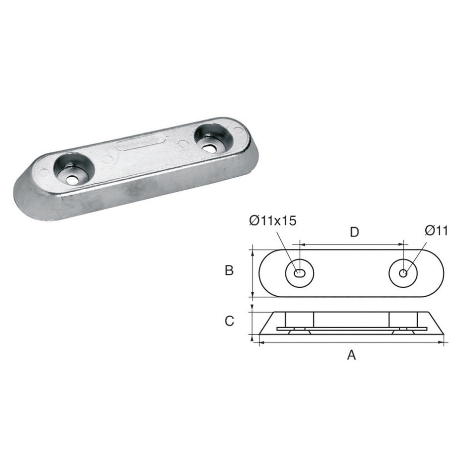 Anodo timoni e flaps FX-3V - Polipodio FONP