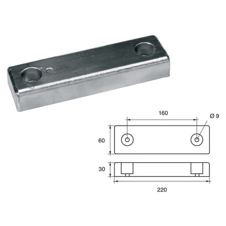 Anodo carene RIVA FR-160 - Polipodio FONP