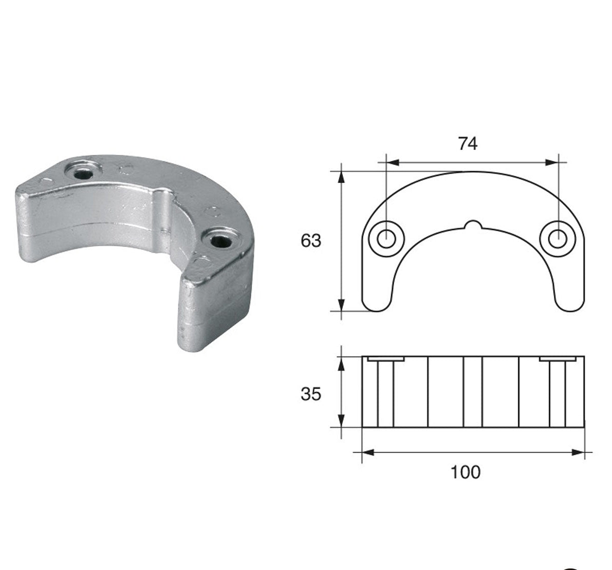 Anodi per motori Johnson Evinrude FG-2 HP 50-75