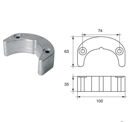 Anodi per motori Johnson Evinrude FG-2 HP 50-75
