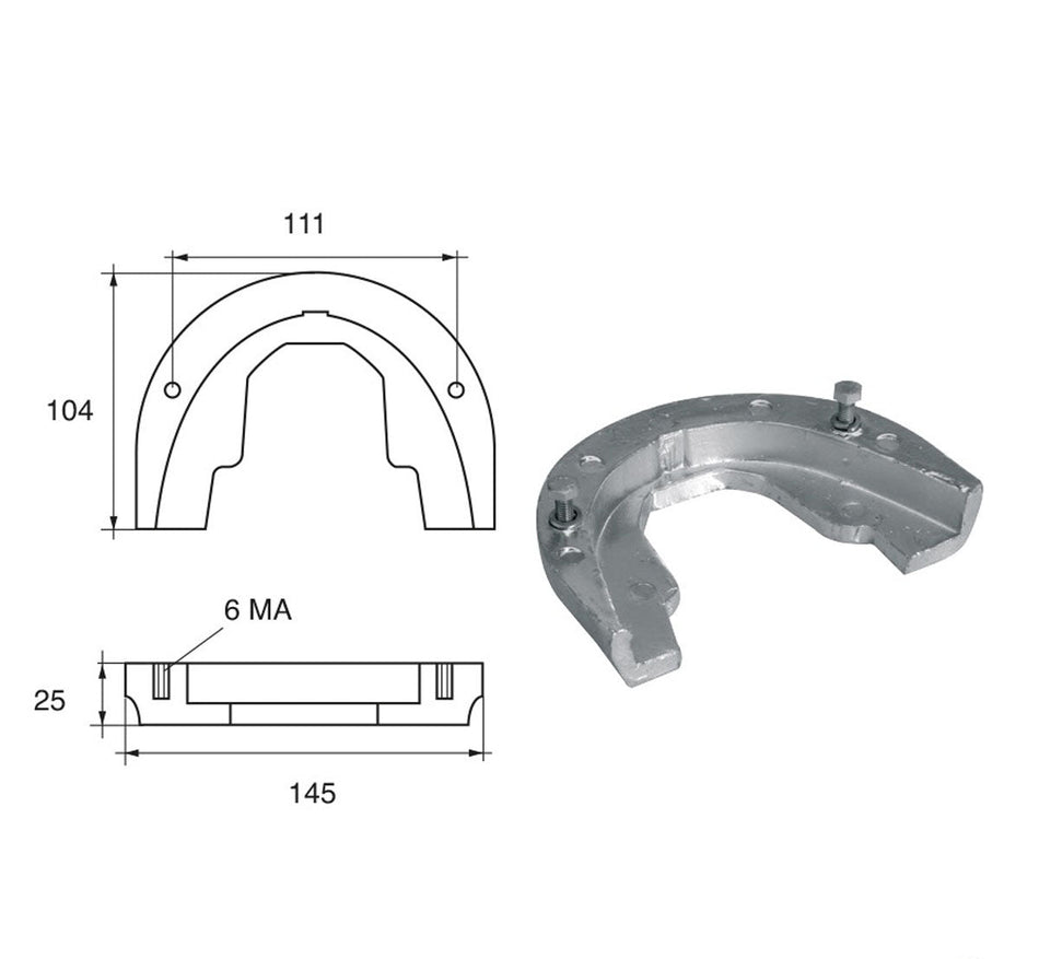 Anodi per motori Johnson Evinrude FG-7 HP 90-140-175