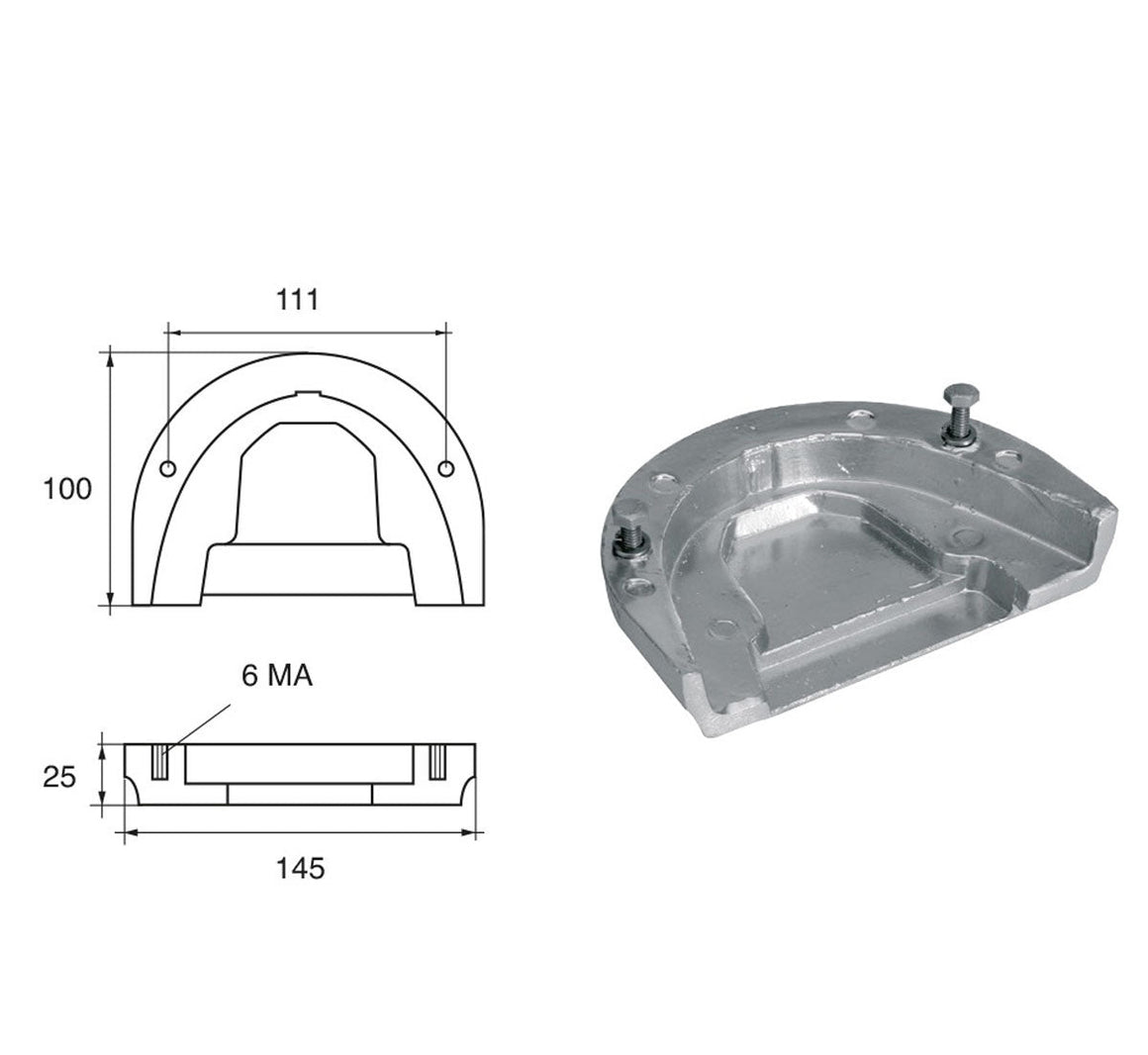 Anodi per motori Johnson Evinrude FG-7/C King Cobra