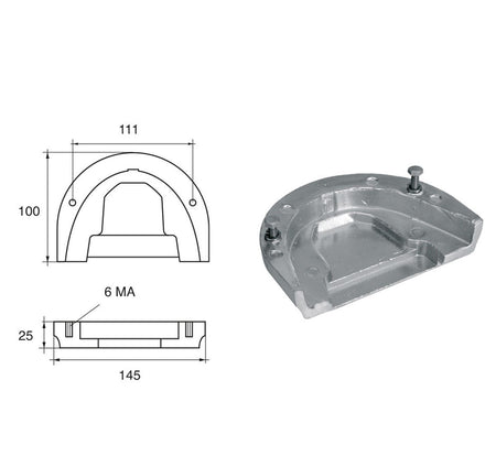 Anodi per motori Johnson Evinrude FG-7/C King Cobra