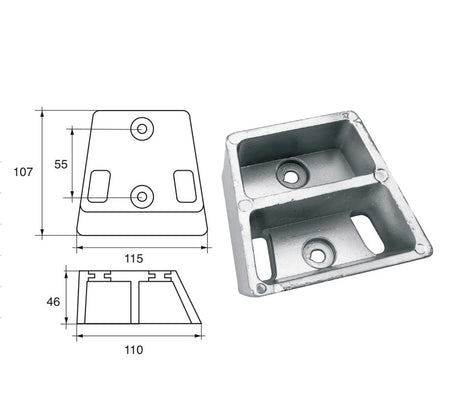 Anodi per motori Johnson Evinrude FG-8 HP 130-385 Cobra