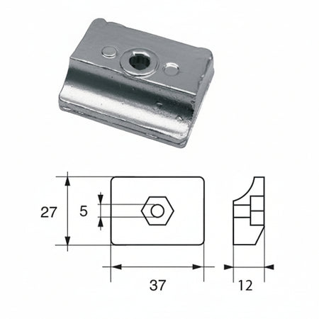 Anodi per motori Johnson Evinrude FG-12 HP 9,9-15 4T