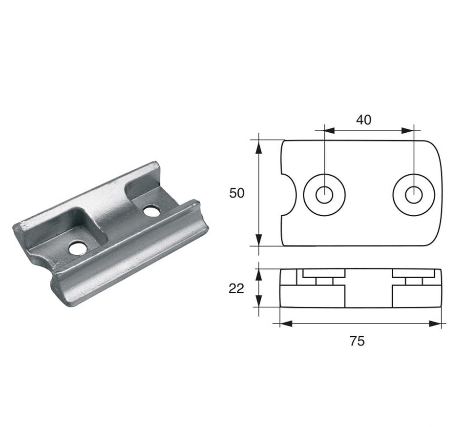 Anodi per motori Johnson Evinrude FICHT RAM HP 135-150-175