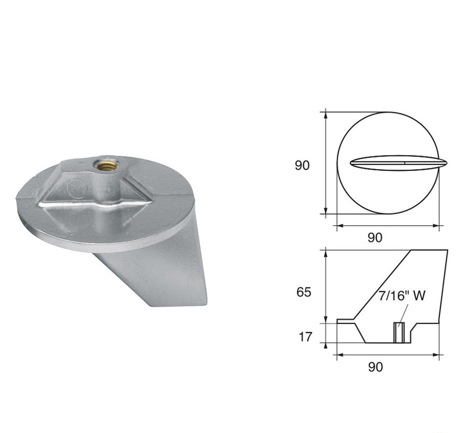 Anodi per motori Mercury Mercruiser FM-1 HP 40 EFI-50-75 4T