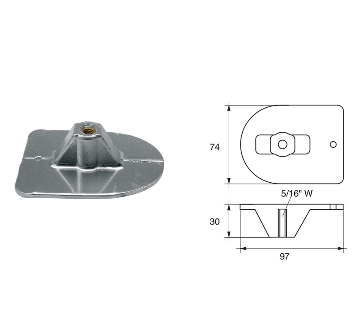 Anodi per motori Mercury Mercruiser FM-3 HP 20