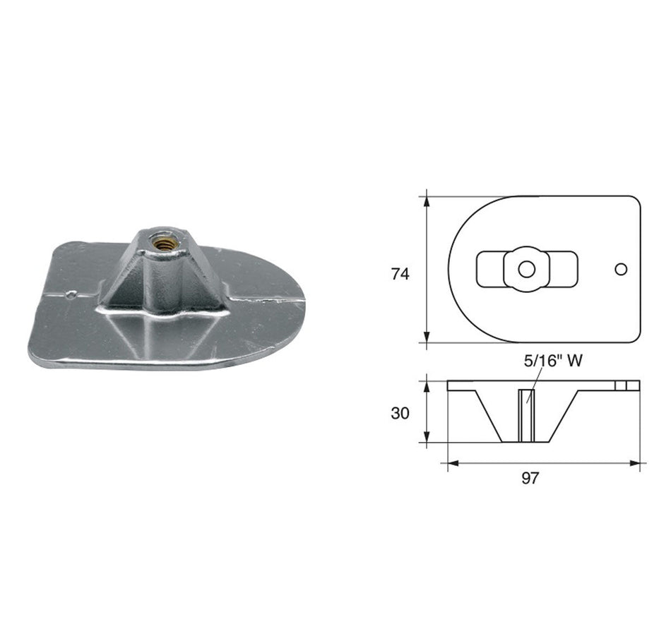 Anodi per motori Mercury Mercruiser FM-3 HP 20