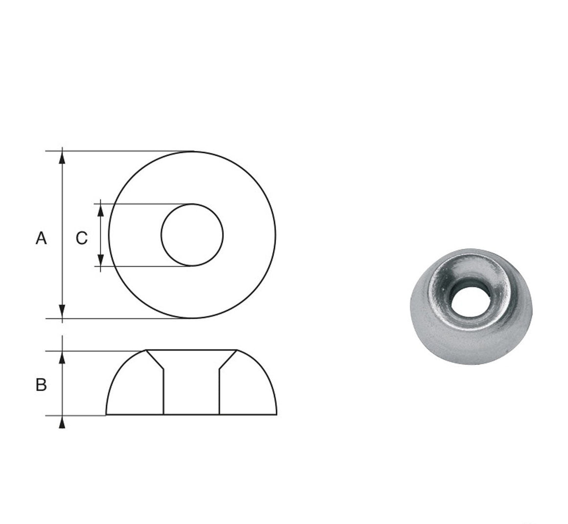 Anodi per motori Mercury Mercruiser F-D anodo avvitabile