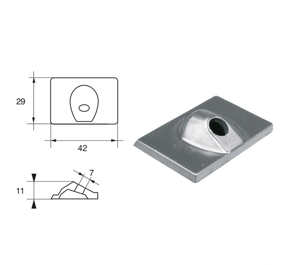 Anodi per motori Mercury Mercruiser FM-7 BIS HP 6-9,9-15 4T