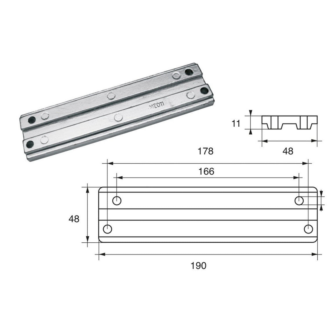 Anodi per motori Mercury Mercruiser HP 40-75 HP 40-250