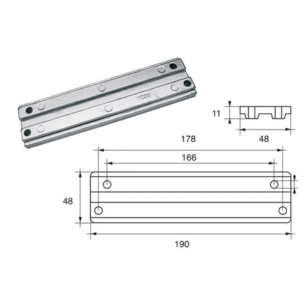 Anodi per motori Mercury Mercruiser HP 40-75 HP 40-250