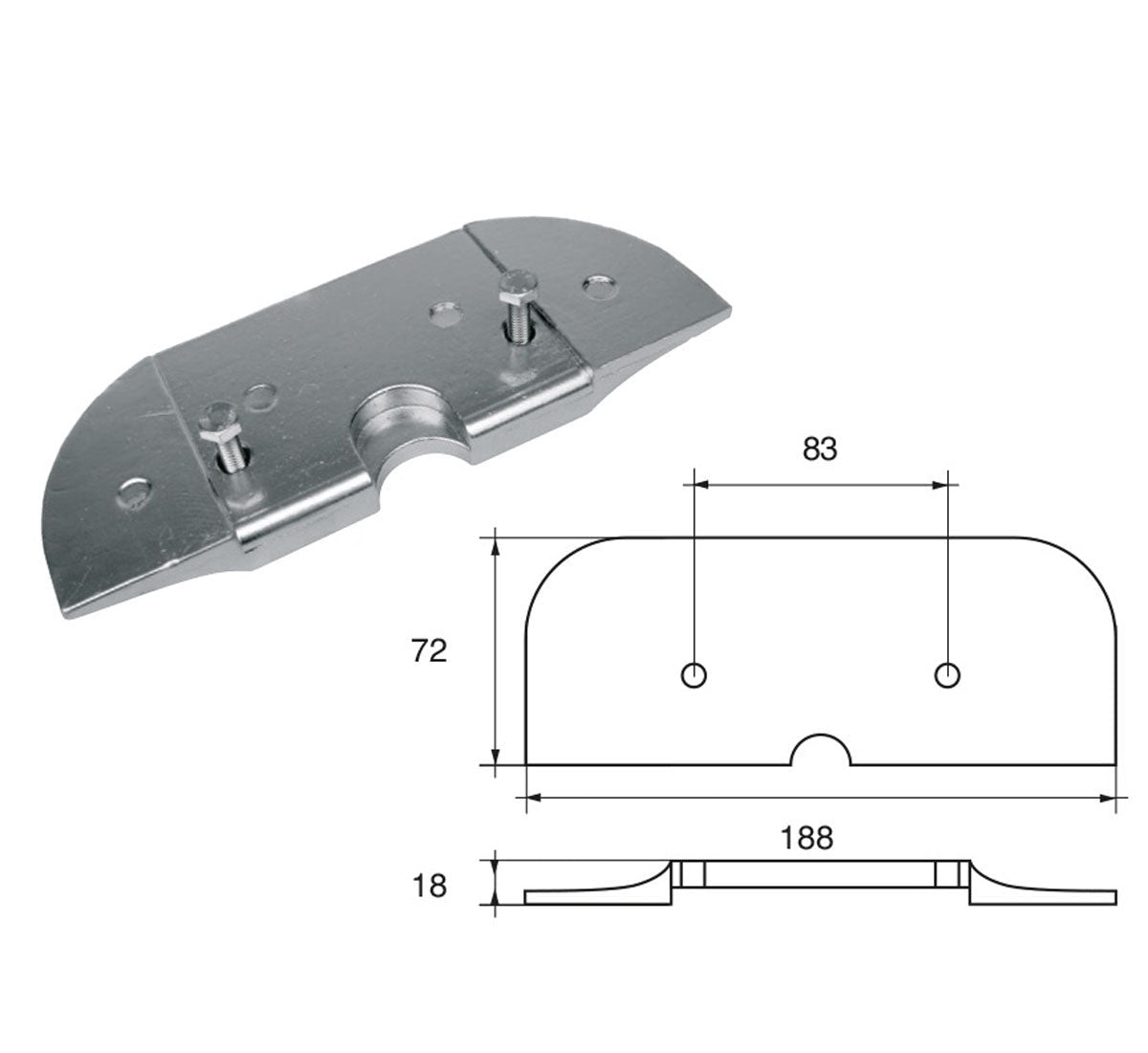 Anodi per motori Mercury Mercruiser FM-13 Alpha One