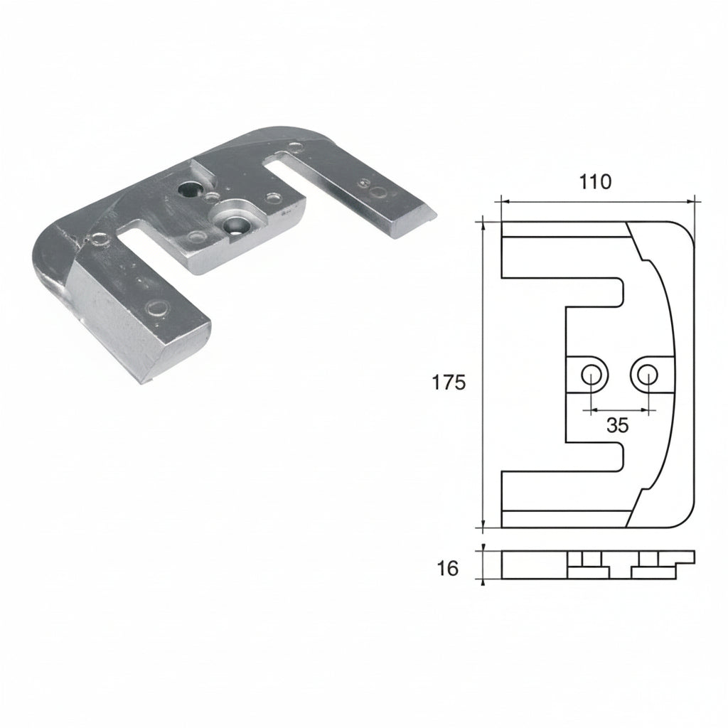 Anodi per motori Mercury Mercruiser FM-14 Serie Bravo