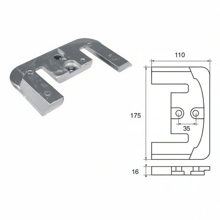 Anodi per motori Mercury Mercruiser FM-14 Serie Bravo