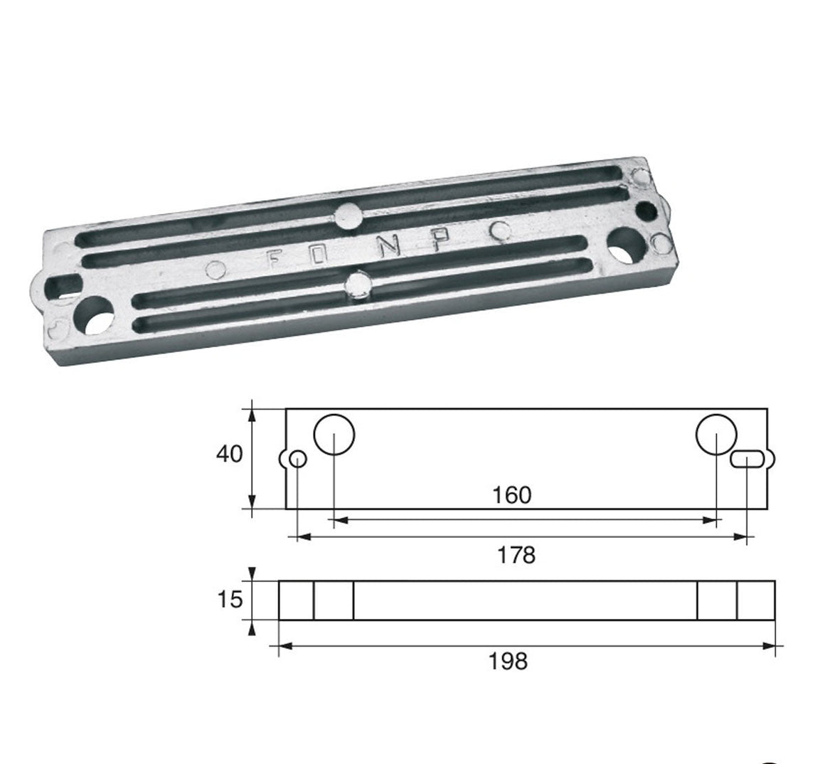 Anodi per motori Mercury Mercruiser FM-29 HP 40