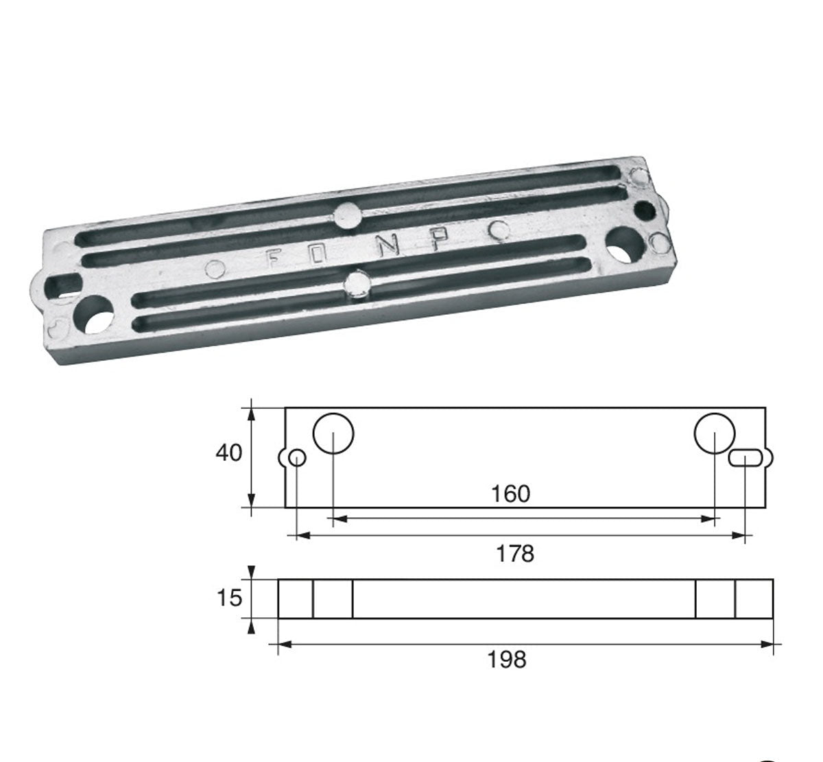 Anodi per motori Mercury Mercruiser FM-29 HP 40