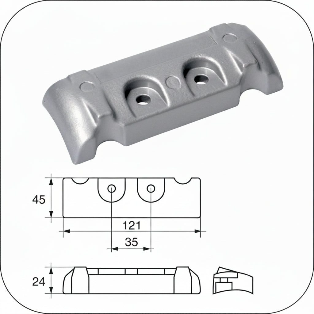 Anodi per motori Mercury Mercruiser FM-37 HP 215-275 VERADO - Polipodio