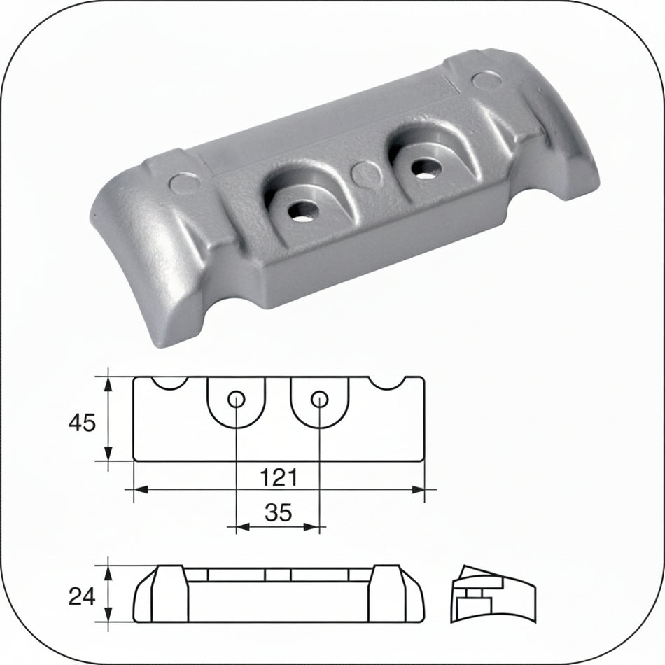 Anodi per motori Mercury Mercruiser FM-37 HP 215-275 VERADO - Polipodio