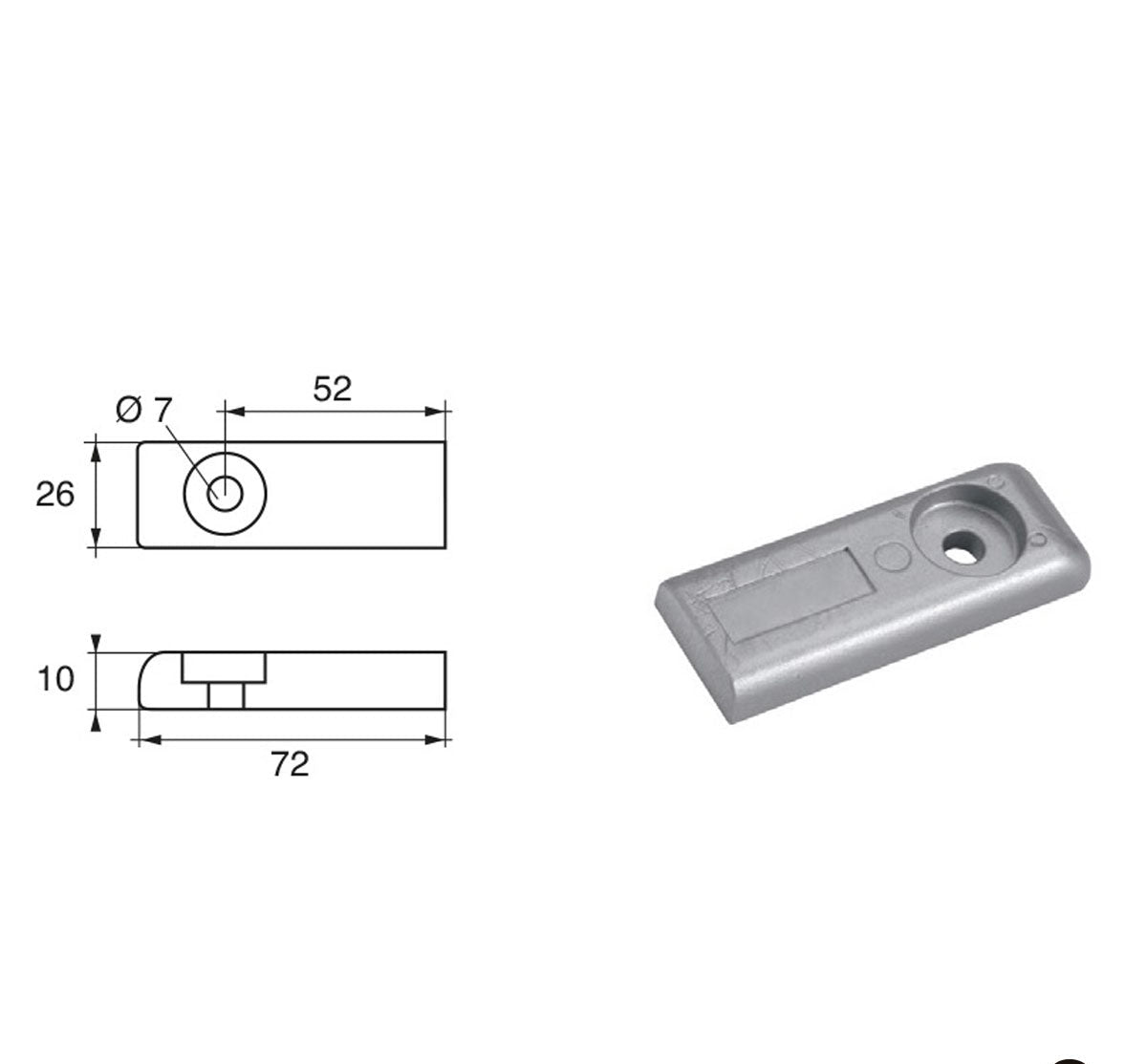 Anodi per motori Mercury Mercruiser FM-38 HP 215-275 VERADO - Polipodio