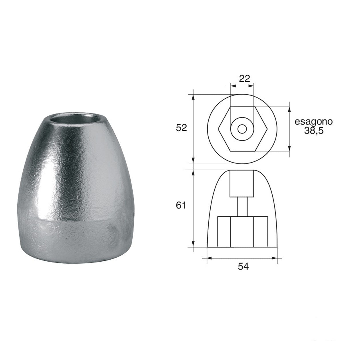 Anodi per motori Mercury Mercruiser FM-34 BRAVO THREE - Polipodio
