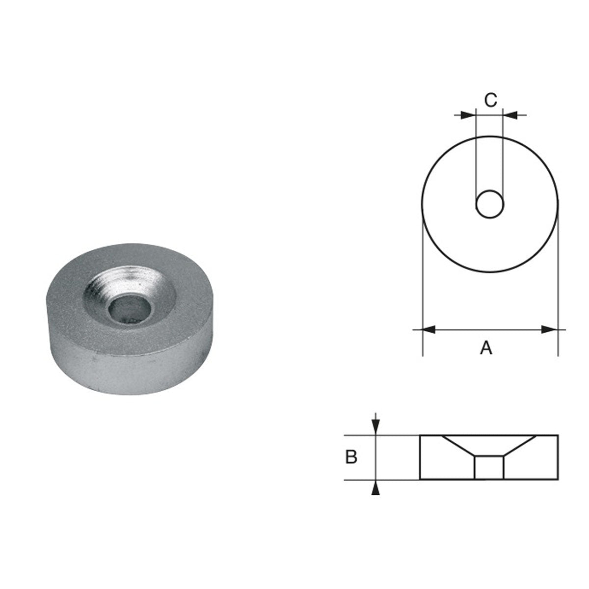 Anodi per motori Tohatsu-Nissan F-T0-5 HP 2,5-8 - Polipodio FONP